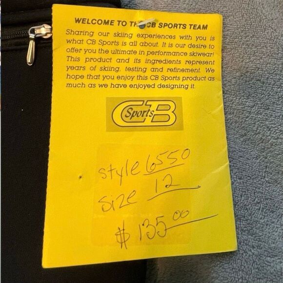 Vintage CB Sports Ski Snowboard Pants Black Wool Nylon Stretch Lycra Snow 12 - Picture 7 of 10